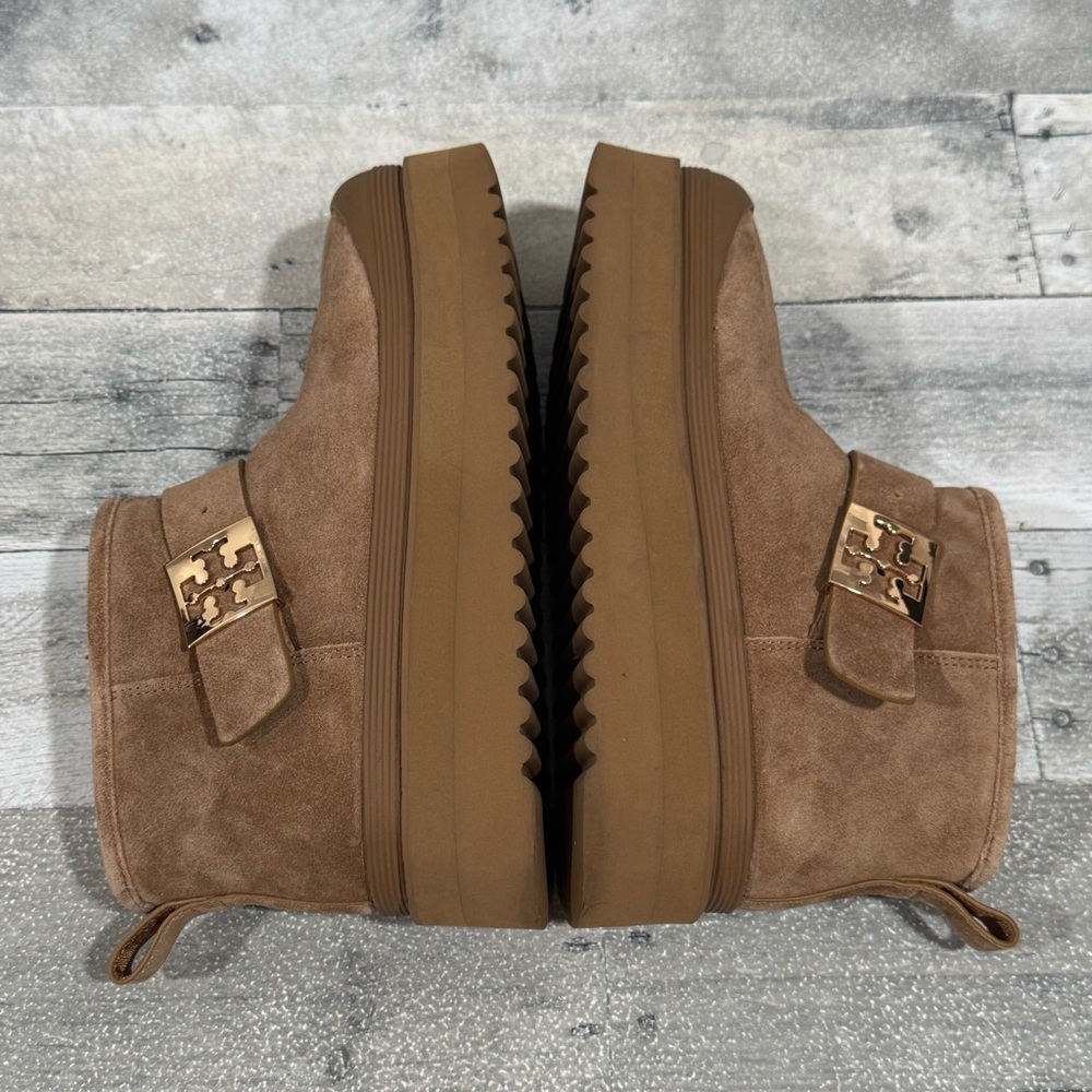 Mellow Shearling Platform Boot- Chestnut / Gold -… - image 7